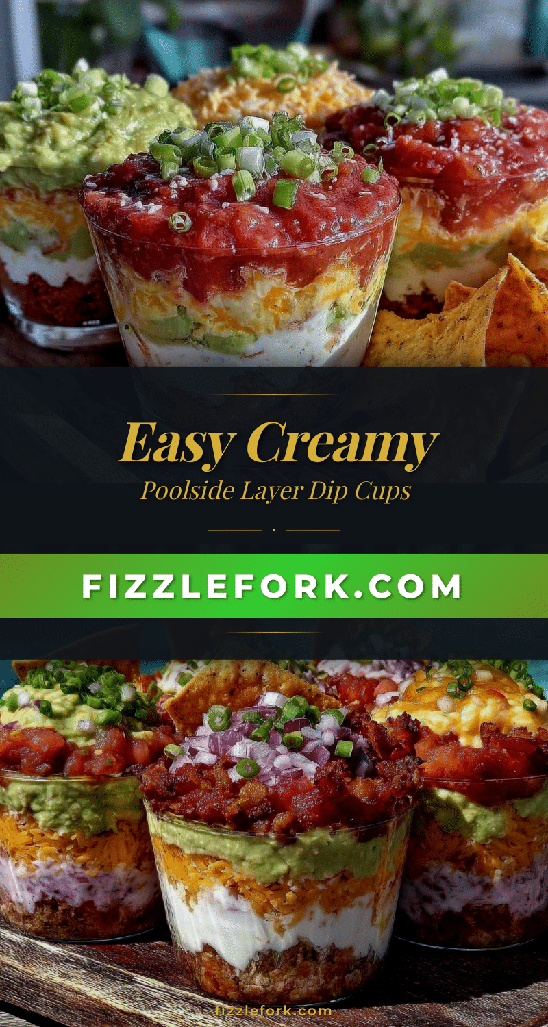 creamy poolside layer dip cups recipe