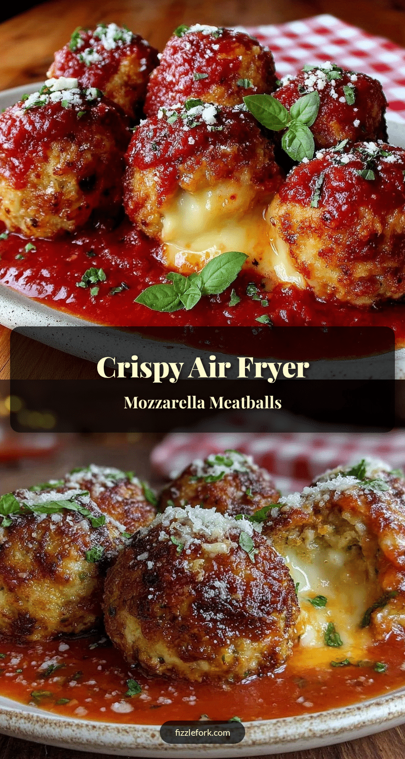 crispy air fryer mozzarella stuffed meatballs recipe