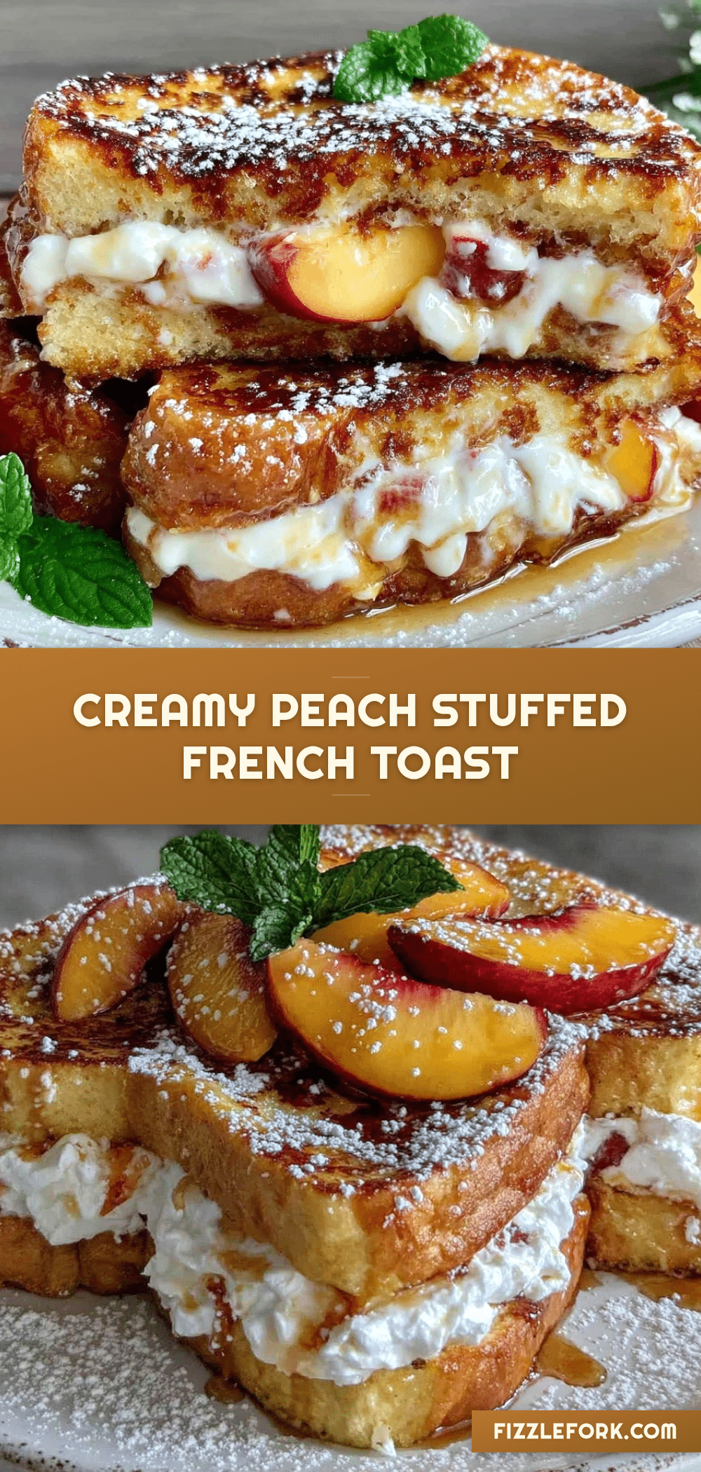 crispy peach cream cheese stuffed french toast recipe