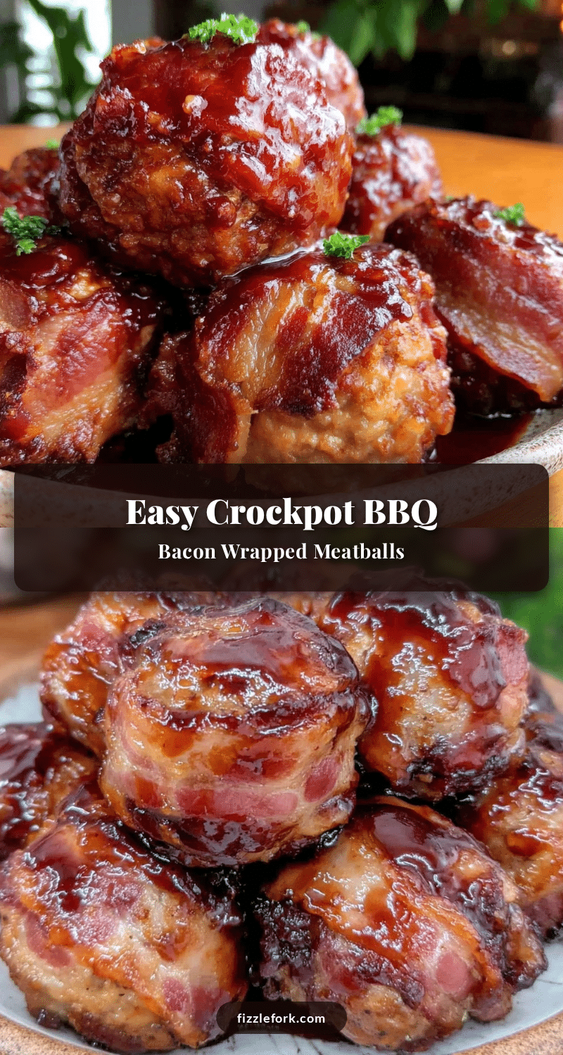crockpot bbq bacon wrapped meatballs recipe