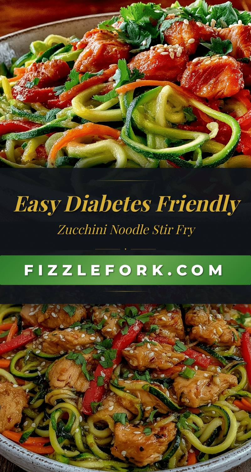 diabetes friendly zucchini noodle chicken stir fry recipe