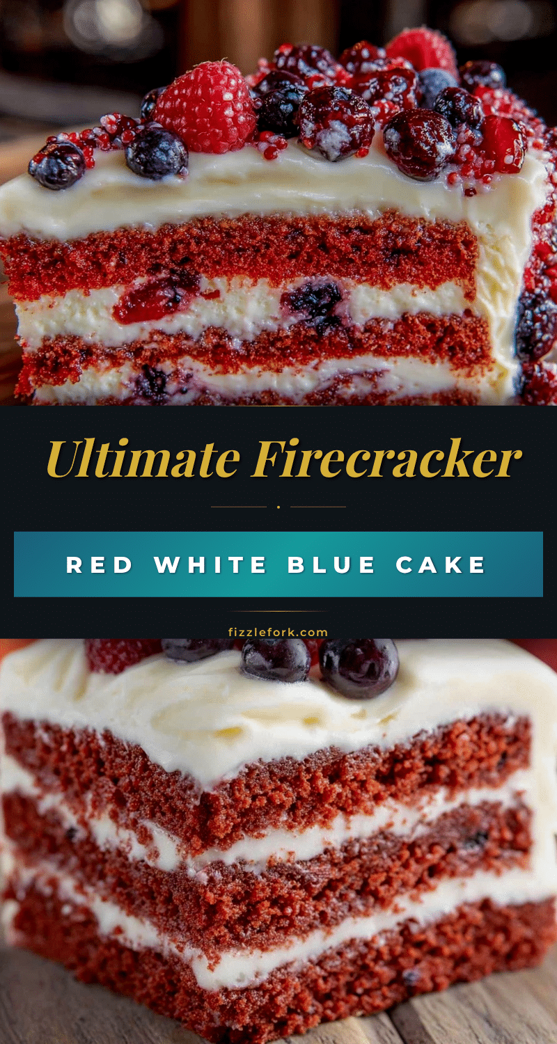 firecracker red white and blue layer cake recipe