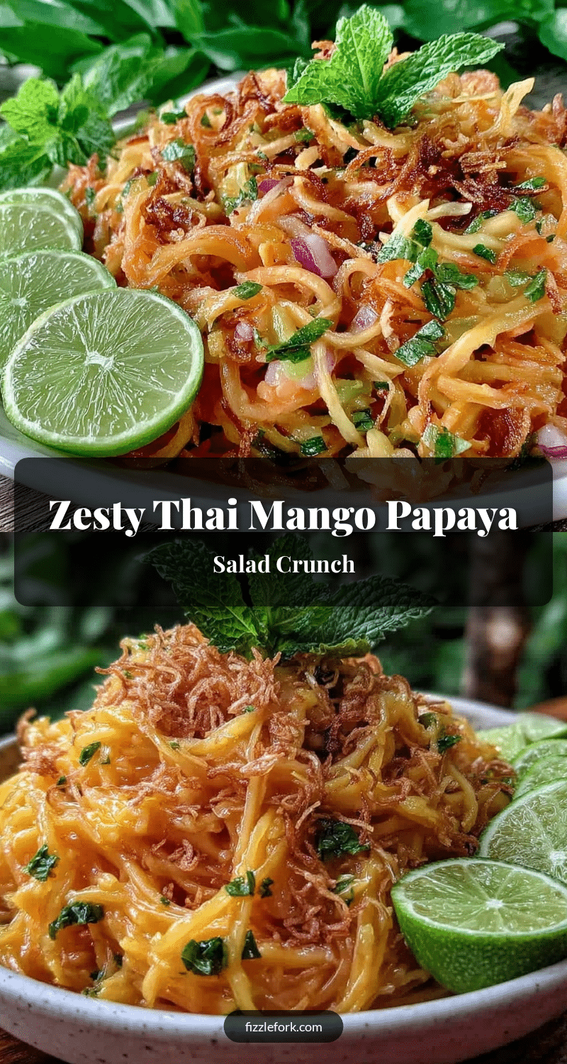 Fresh Thai Mango Papaya Salad recipe