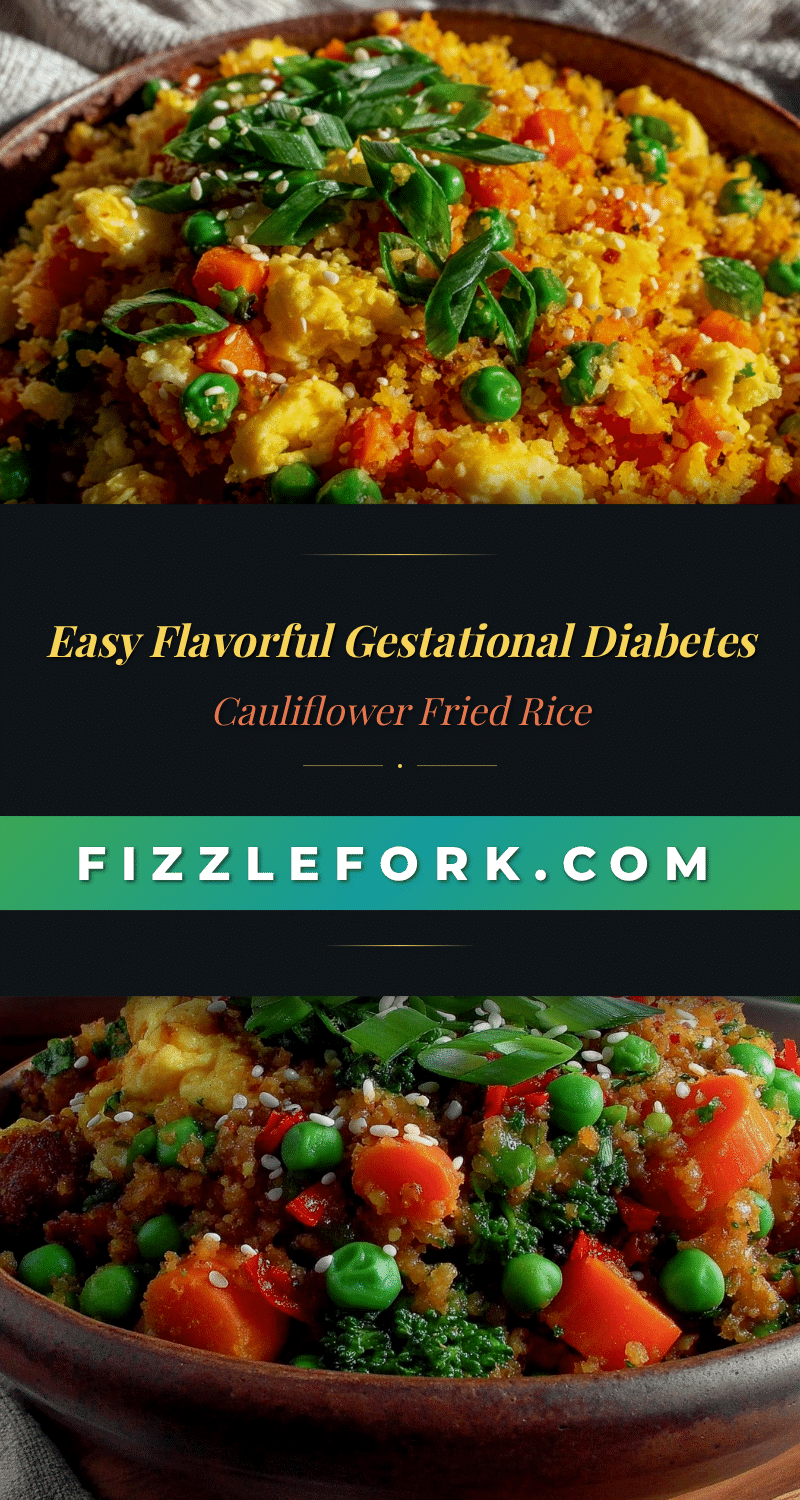 gestational diabetes friendly cauliflower fried rice bowl recipe