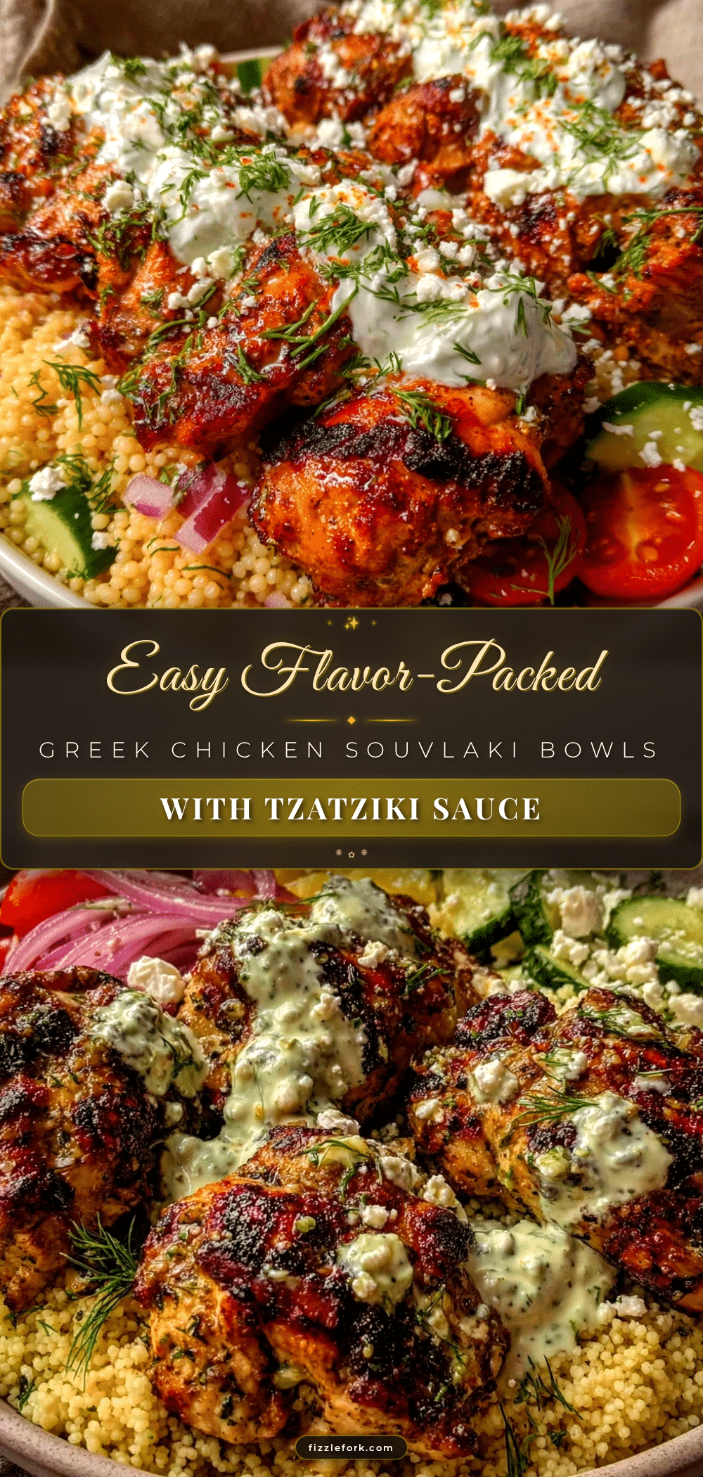 Greek chicken souvlaki bowls recipe
