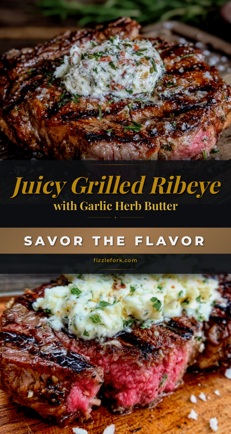 grilled ribeye with garlic herb butter recipe