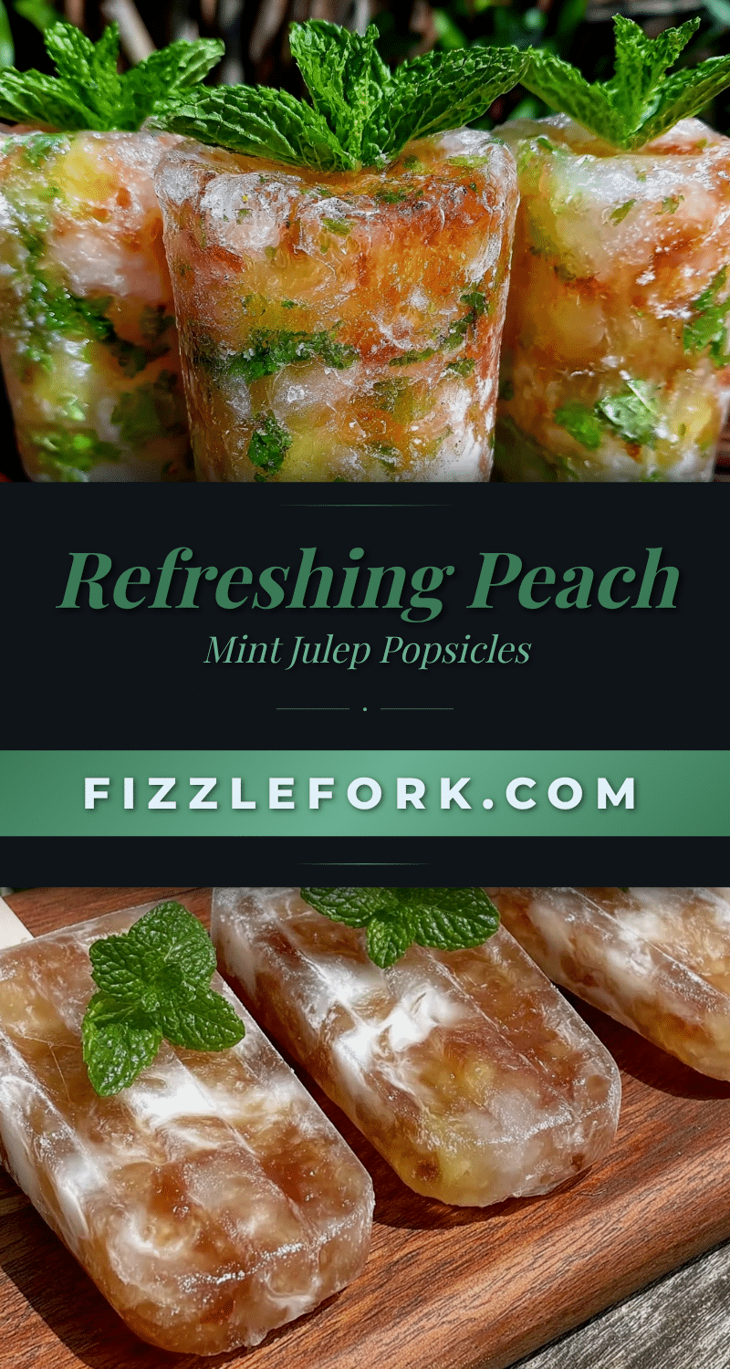 peach mint julep popsicles recipe