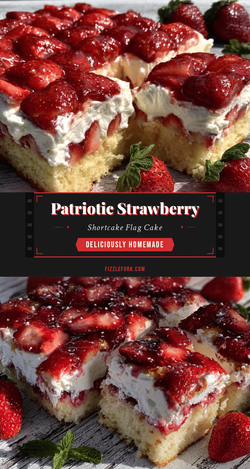 Perfect Strawberry Shortcake Flag Cake recipe