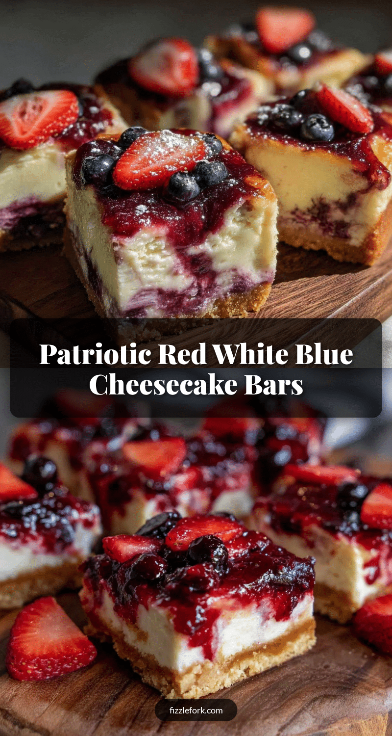 red white and blue cheesecake bars recipe
