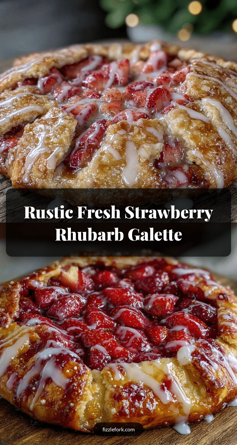 rustic fresh strawberry rhubarb galette recipe