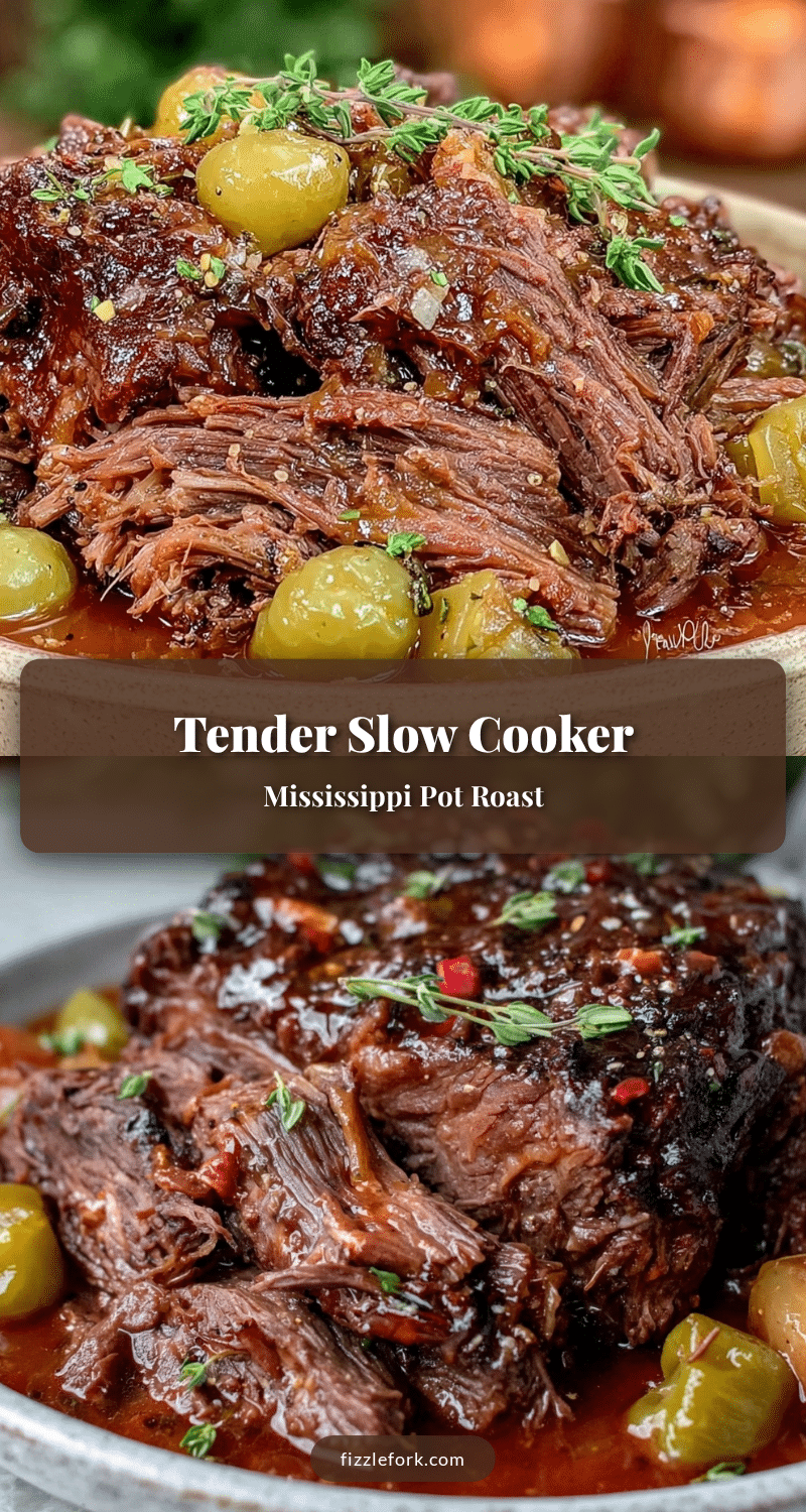 slow cooker Mississippi pot roast recipe