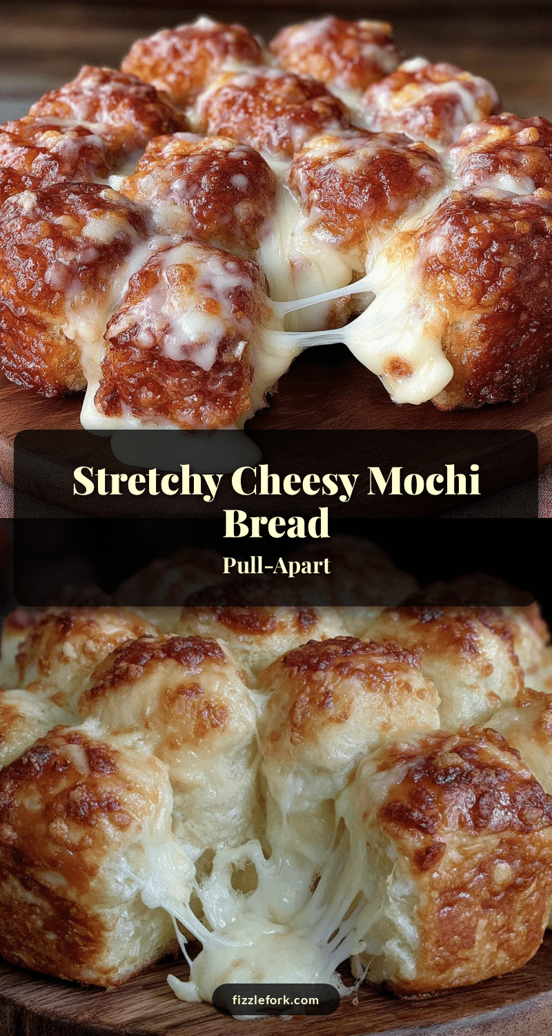 stretchy mochi cheese bread pull-apart recipe