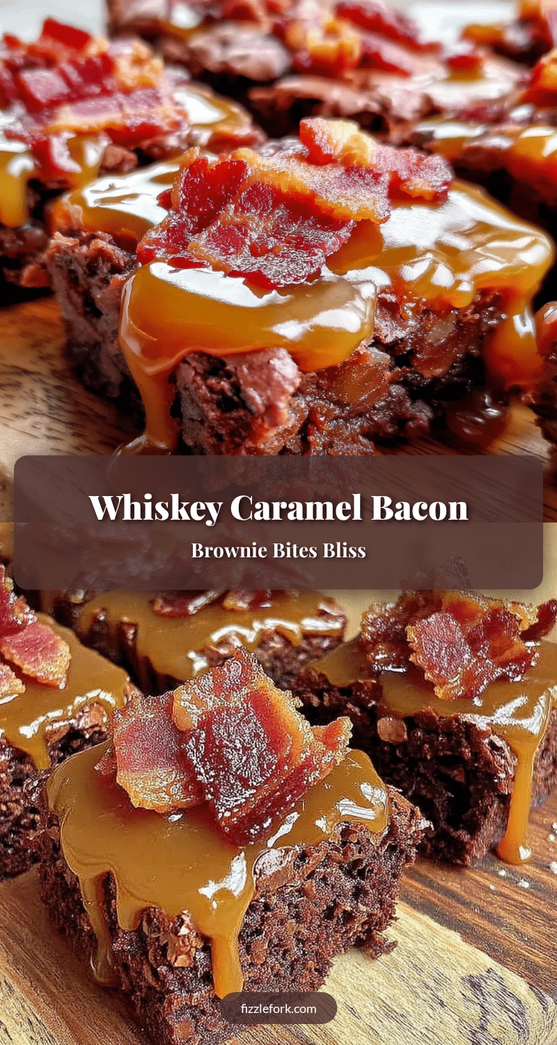 whiskey caramel bacon brownie bites recipe