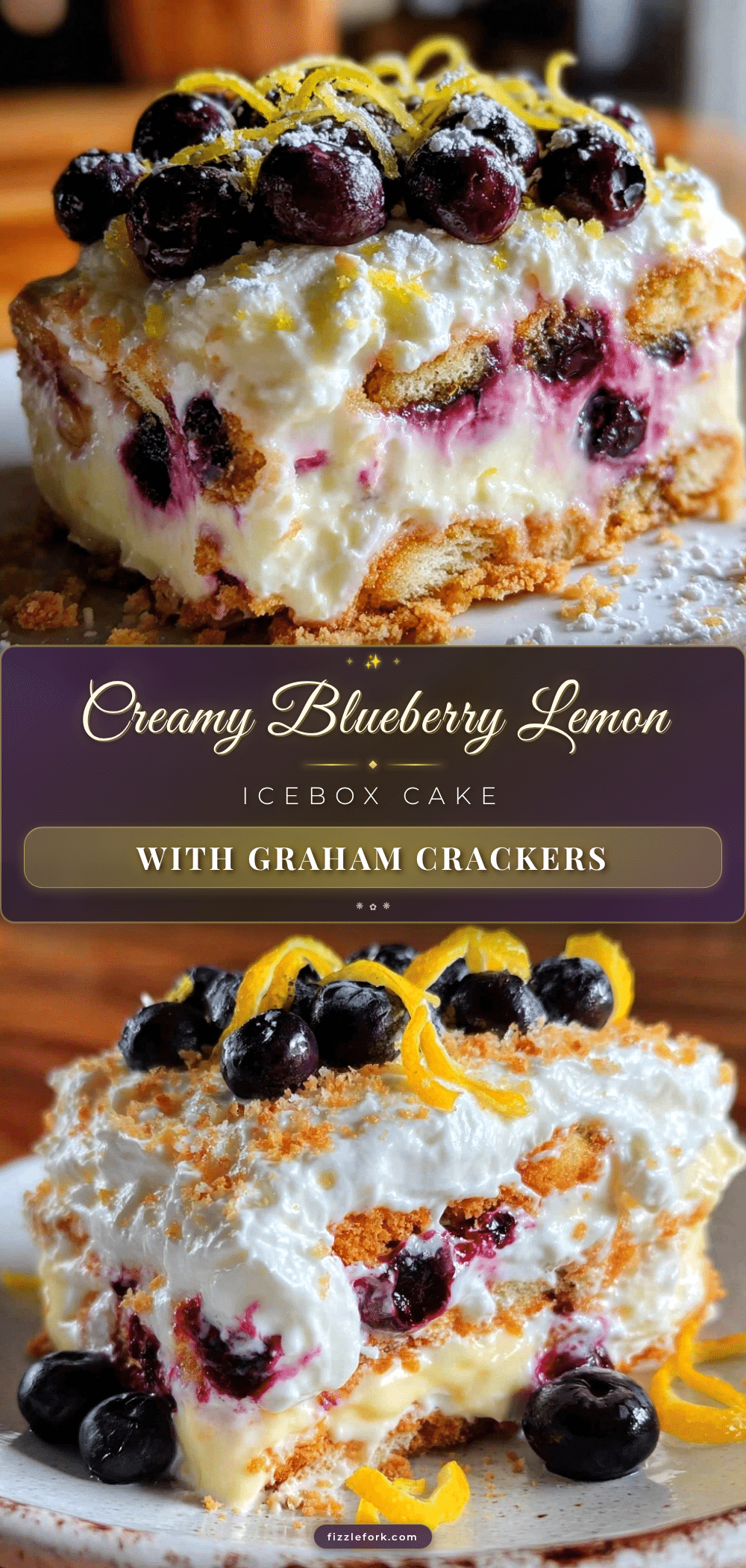 creamy blueberry lemon icebox cake recipe