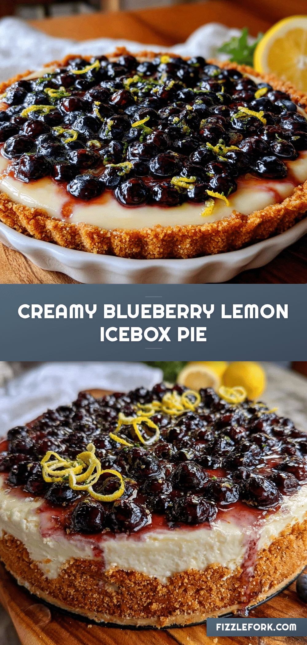 creamy blueberry lemon icebox pie recipe