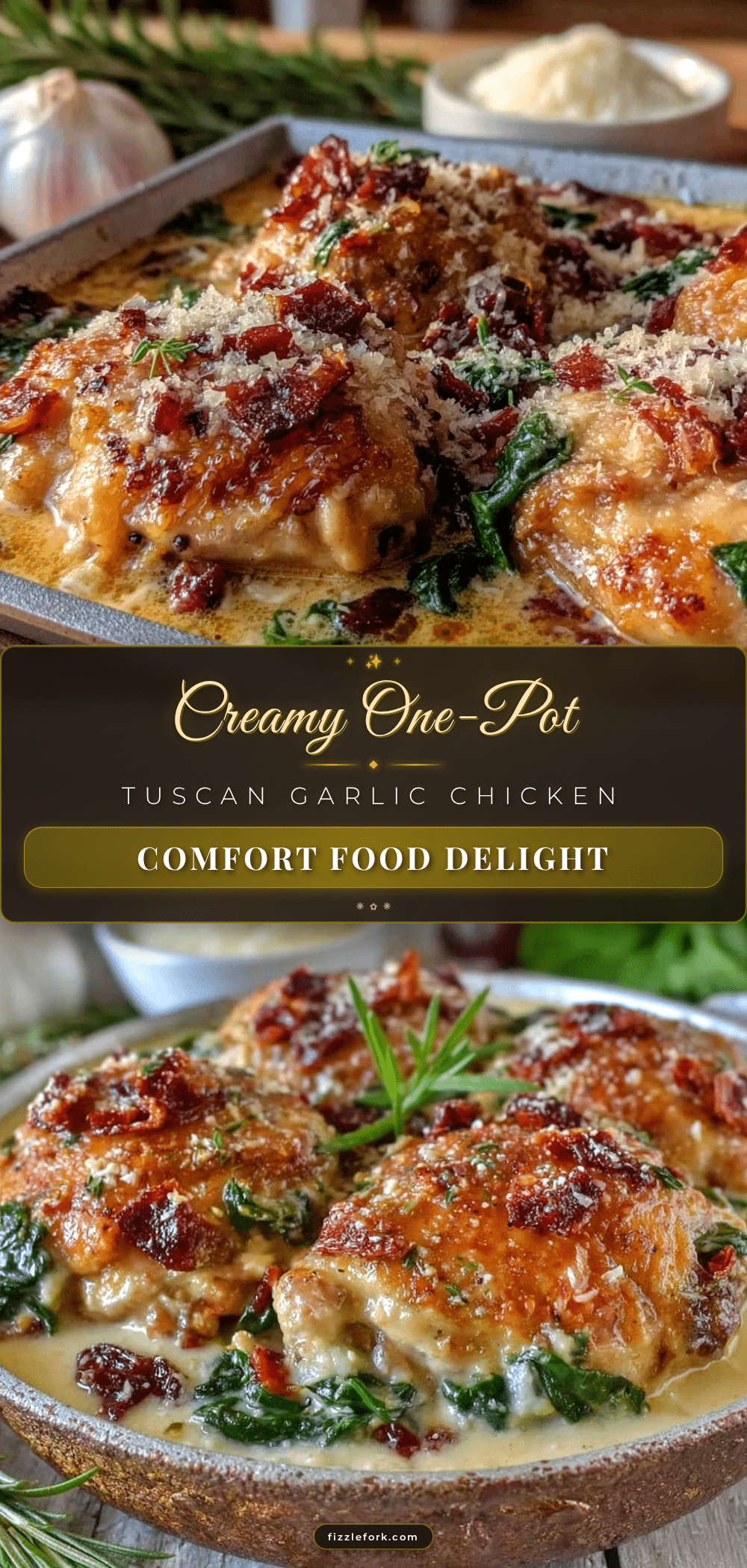 creamy one-pot tuscan garlic chicken recipe