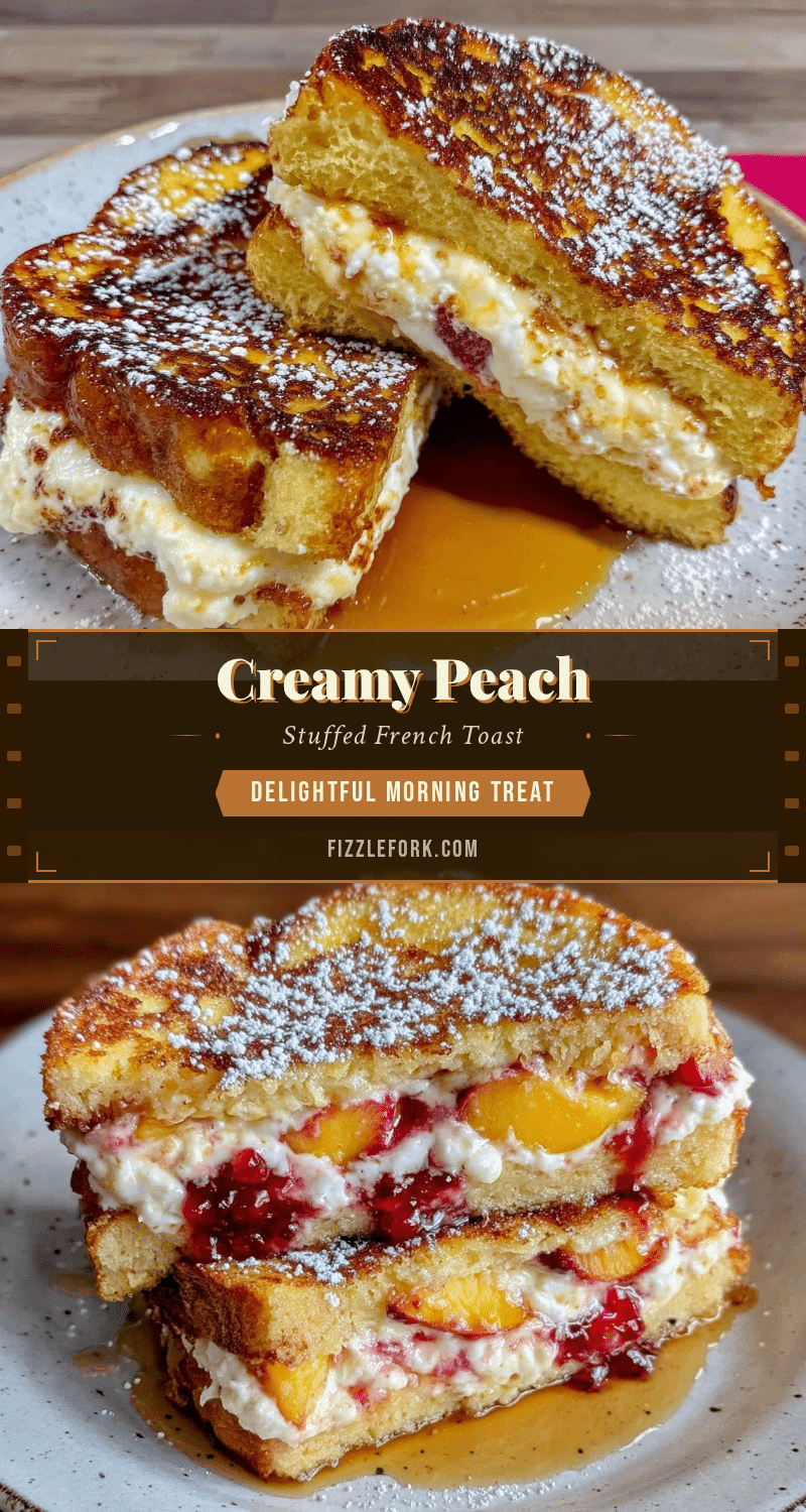 creamy peach cream cheese stuffed french toast recipe