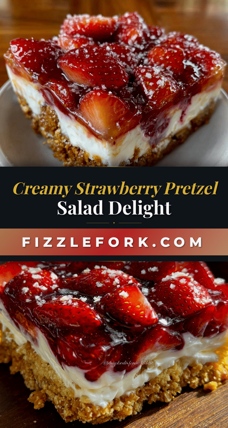 creamy strawberry pretzel salad dessert recipe