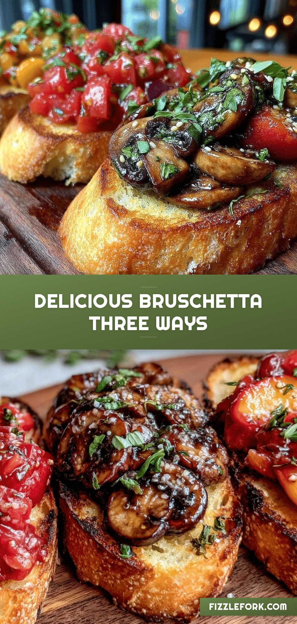 flavorful bruschetta three ways recipe