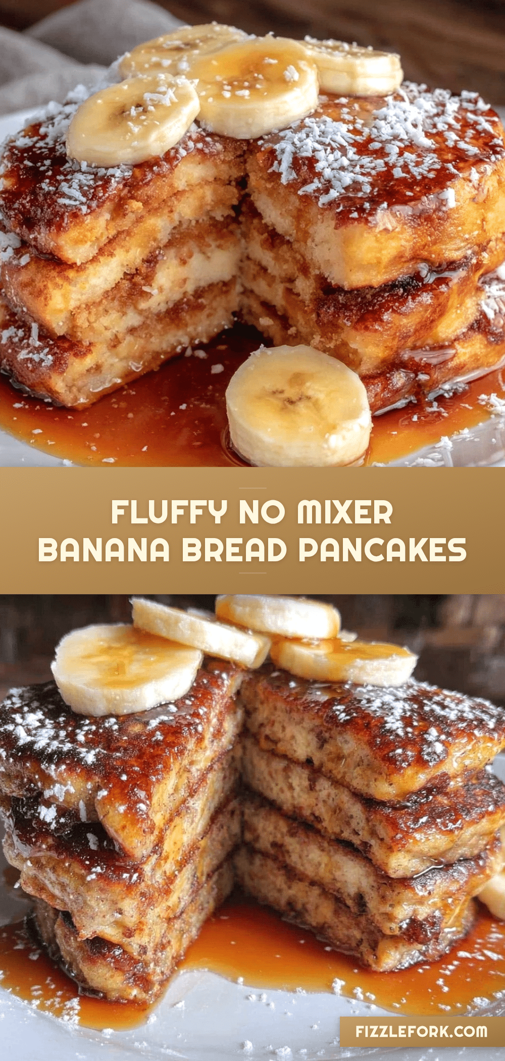 fluffy banana bread pancakes recipe