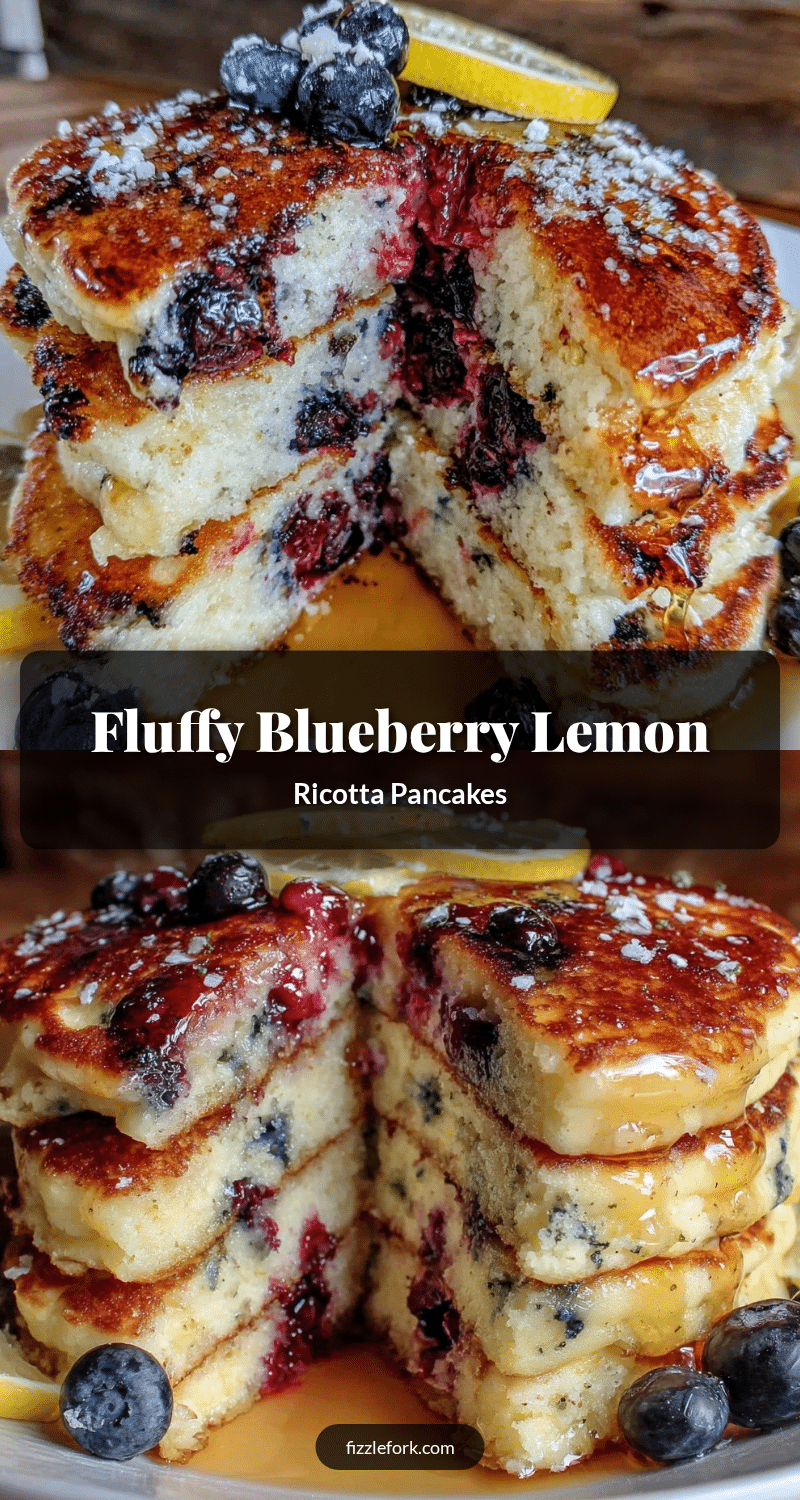 fluffy blueberry lemon ricotta pancakes recipe