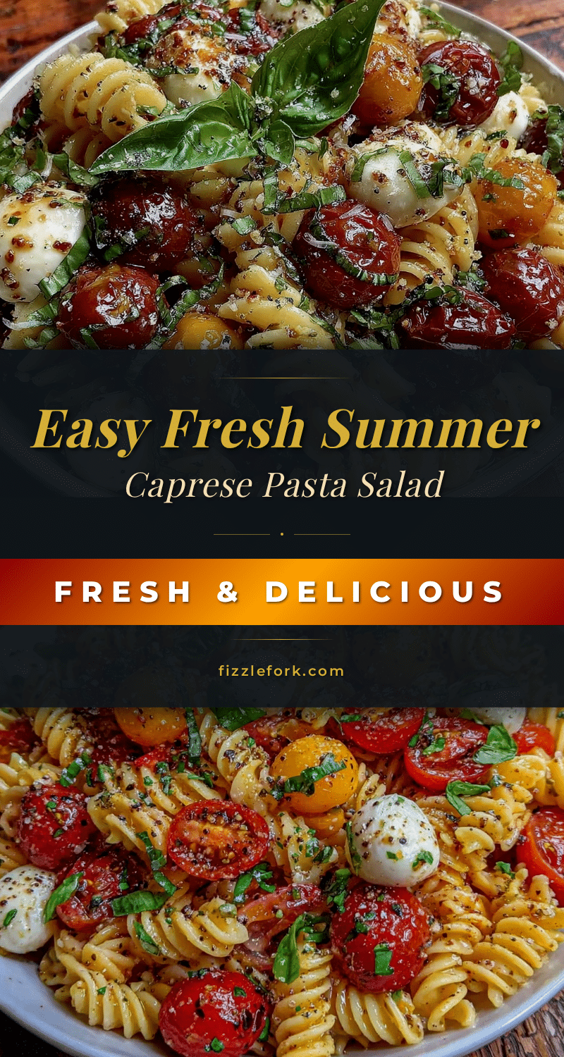 Fresh Easy Summer Caprese Pasta Salad recipe