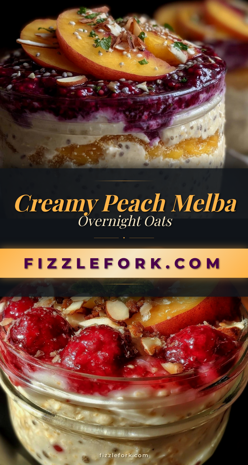 fresh peach melba overnight oats recipe