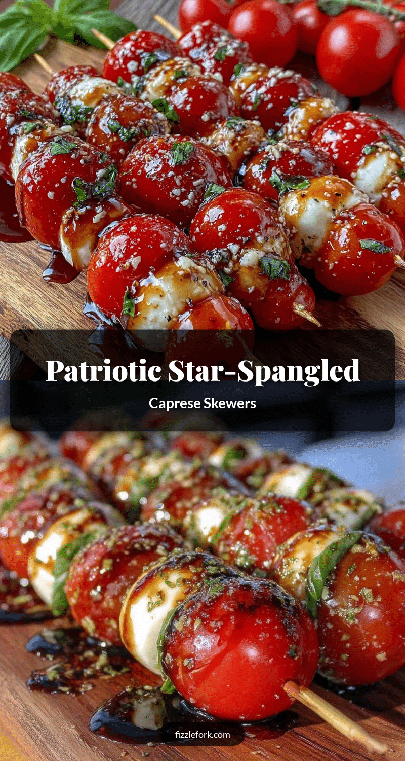 Fresh Star-Spangled Caprese Skewers recipe