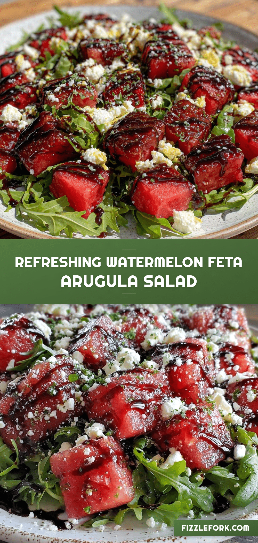 fresh watermelon feta arugula salad recipe