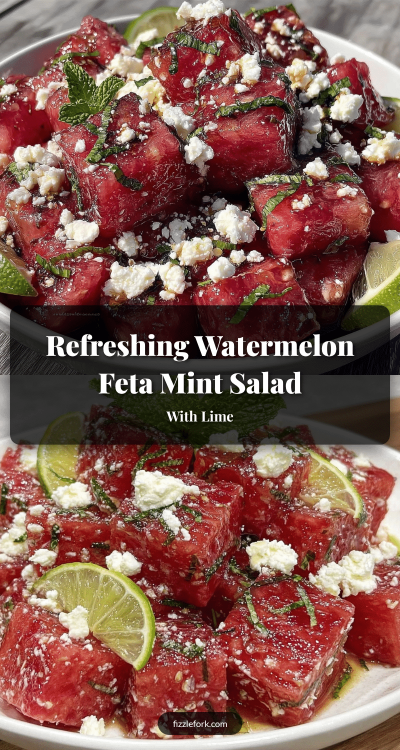 fresh watermelon feta mint salad recipe