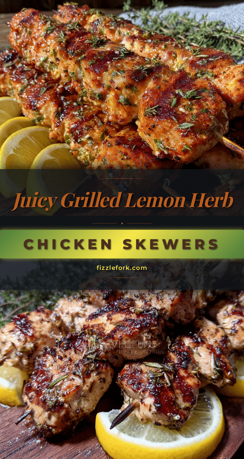 grilled lemon herb chicken skewers recipe