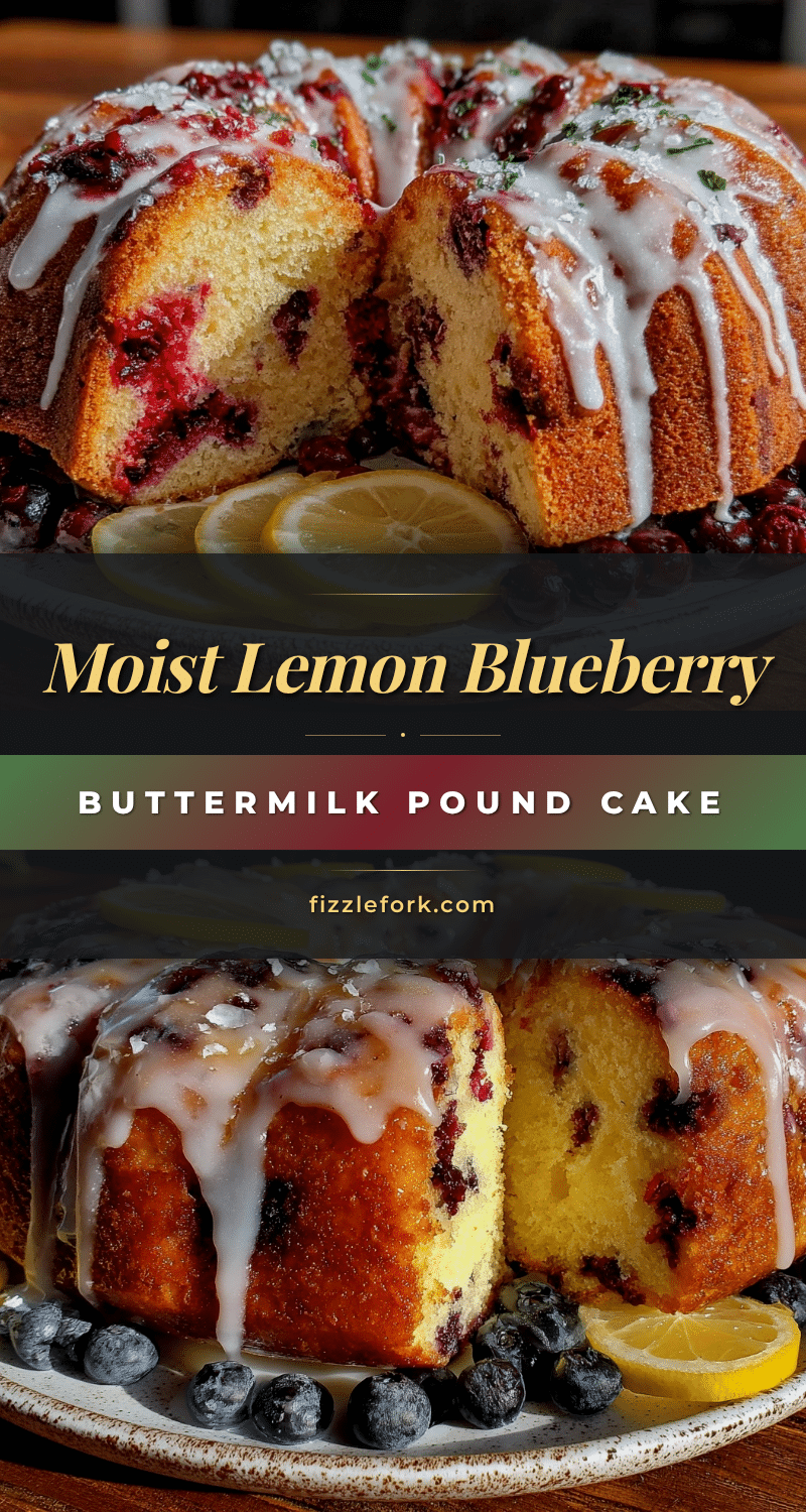 moist lemon-blueberry buttermilk pound cake recipe
