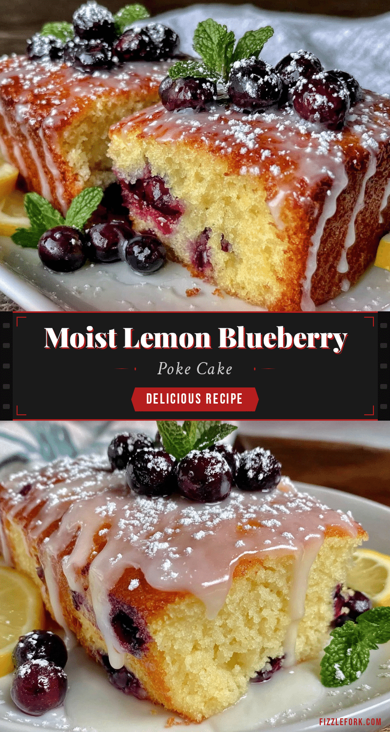 moist lemon blueberry poke cake recipe