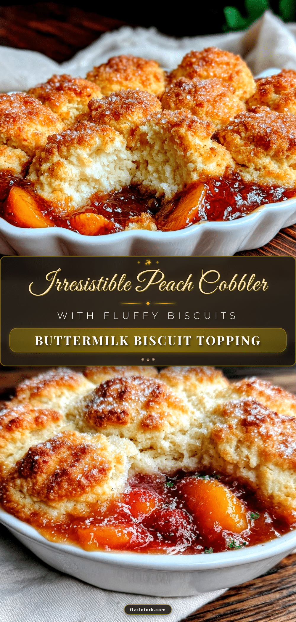 peach cobbler with buttermilk biscuit topping recipe
