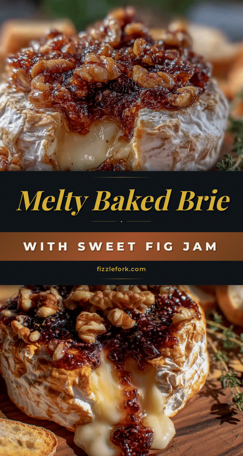 perfect baked Brie with fig jam and toasted walnuts recipe