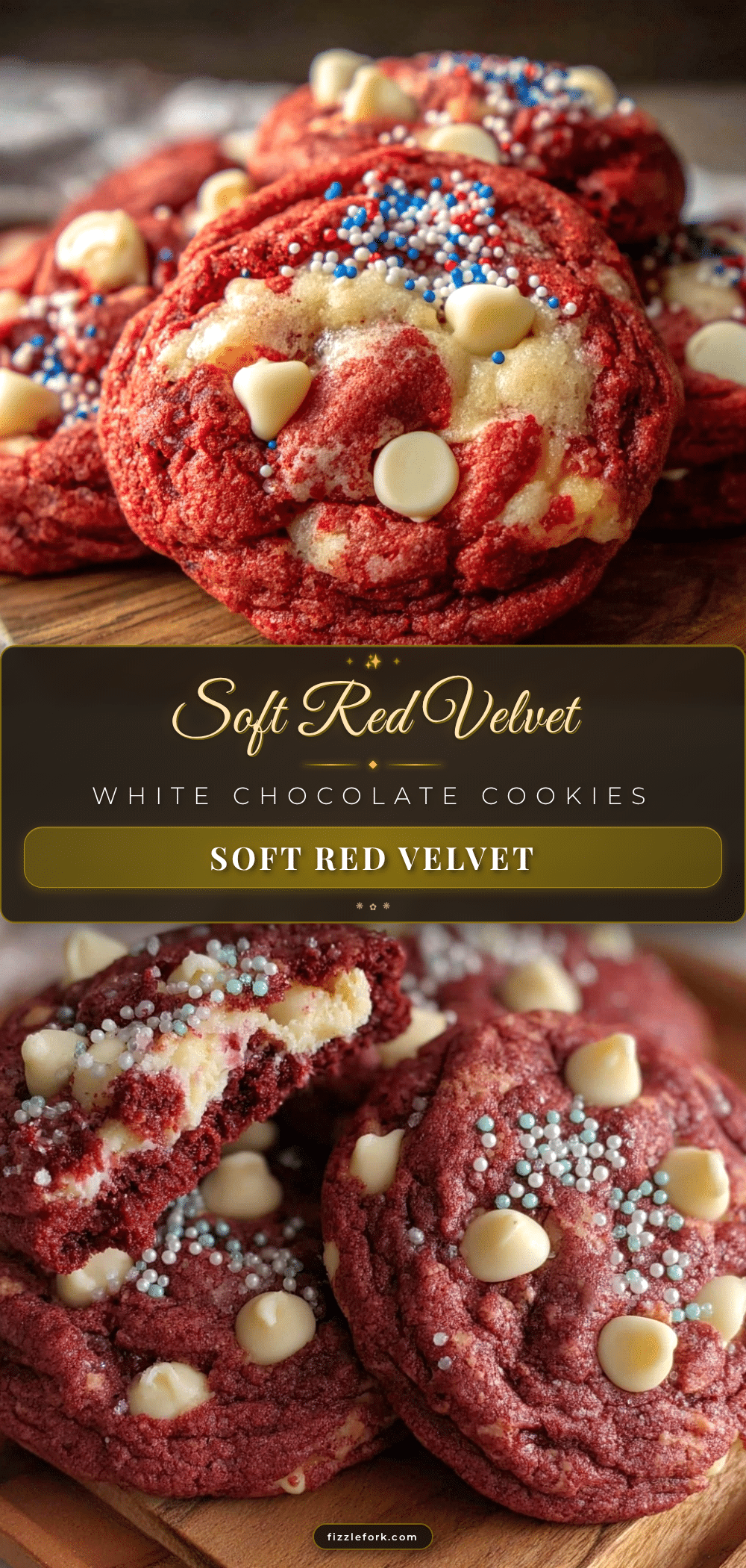 red velvet white chocolate chip cookies recipe