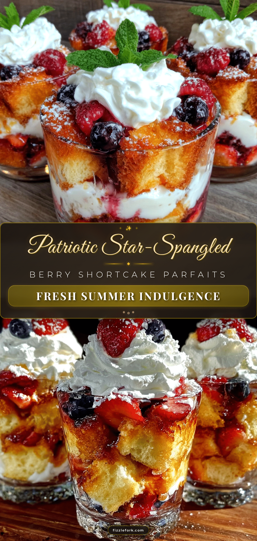 star-spangled berry shortcake parfaits recipe