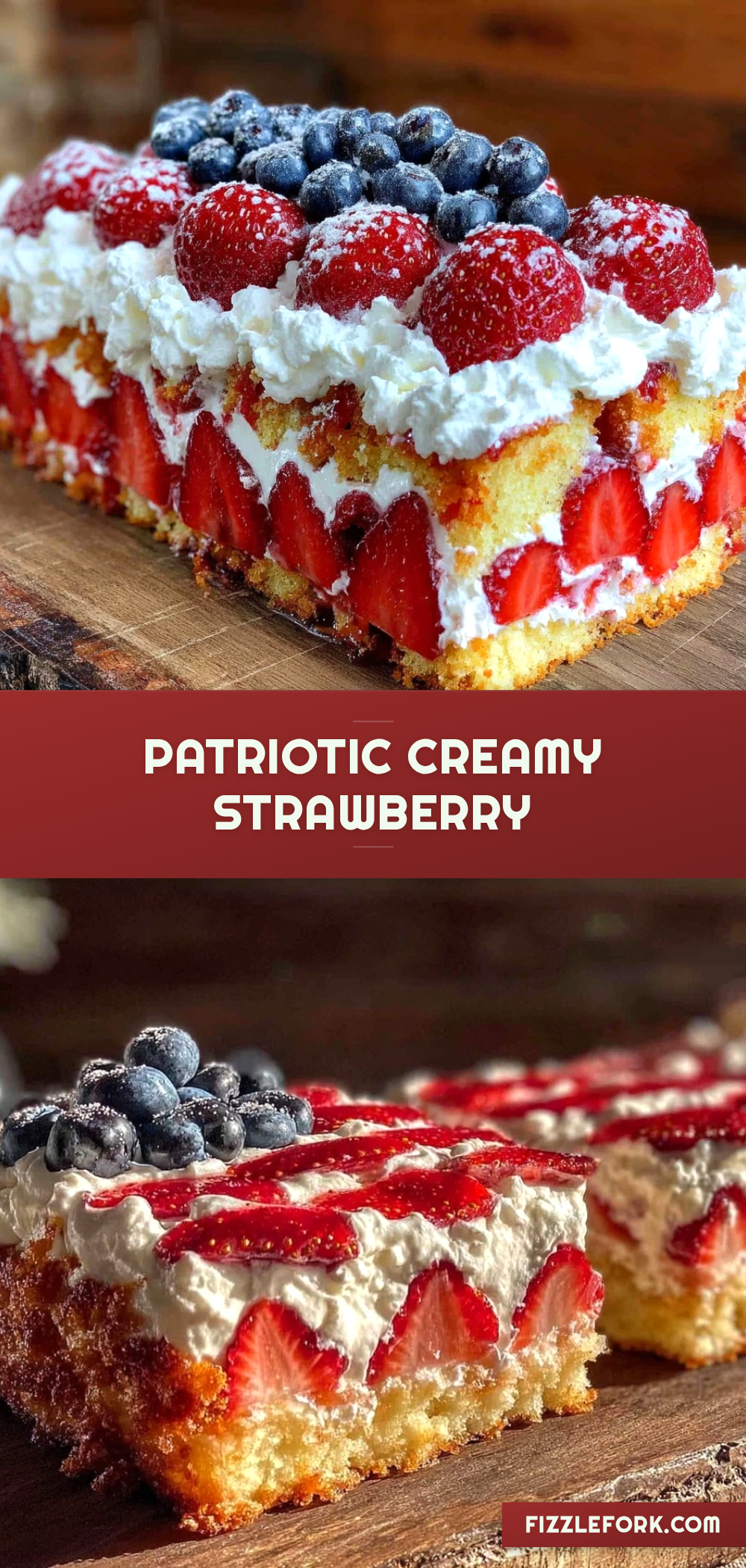 strawberry shortcake flag cake recipe