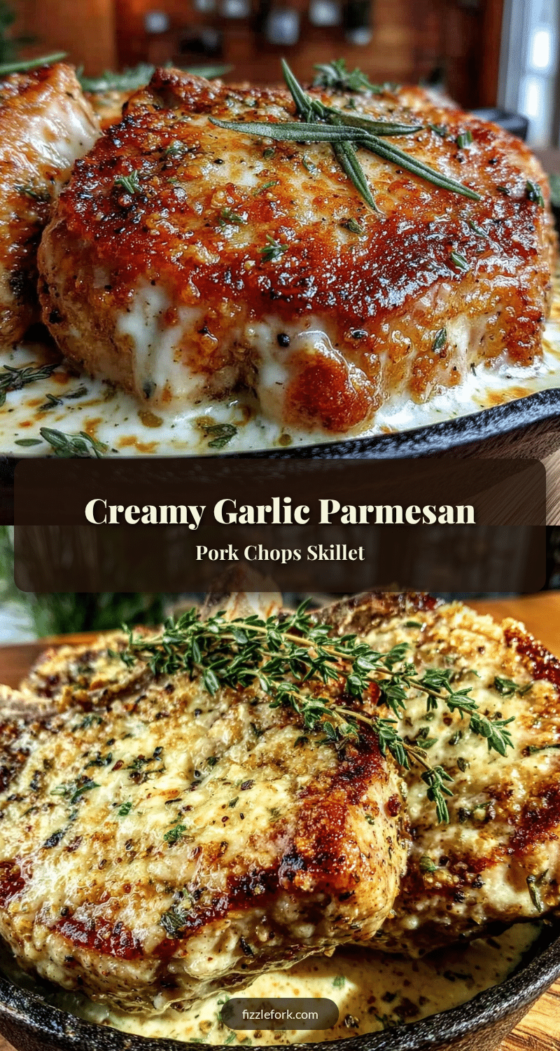 creamy garlic parmesan pork chops skillet recipe