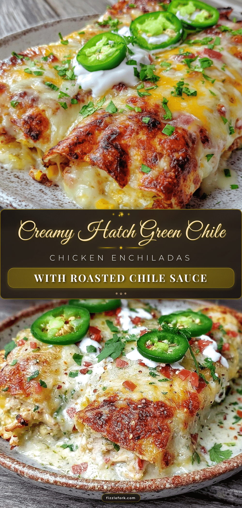 creamy hatch green chile chicken enchiladas recipe
