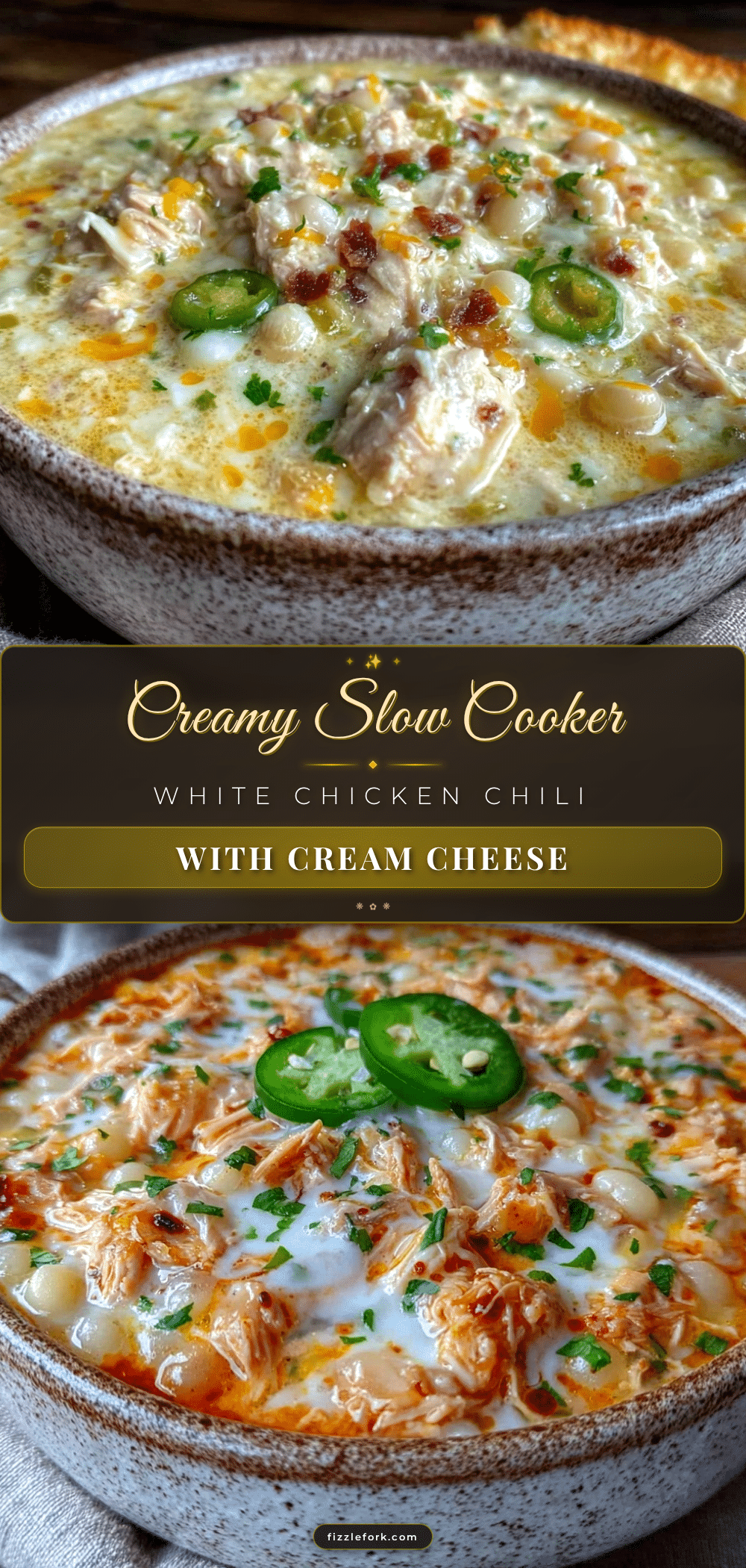 creamy slow cooker white chicken chili recipe