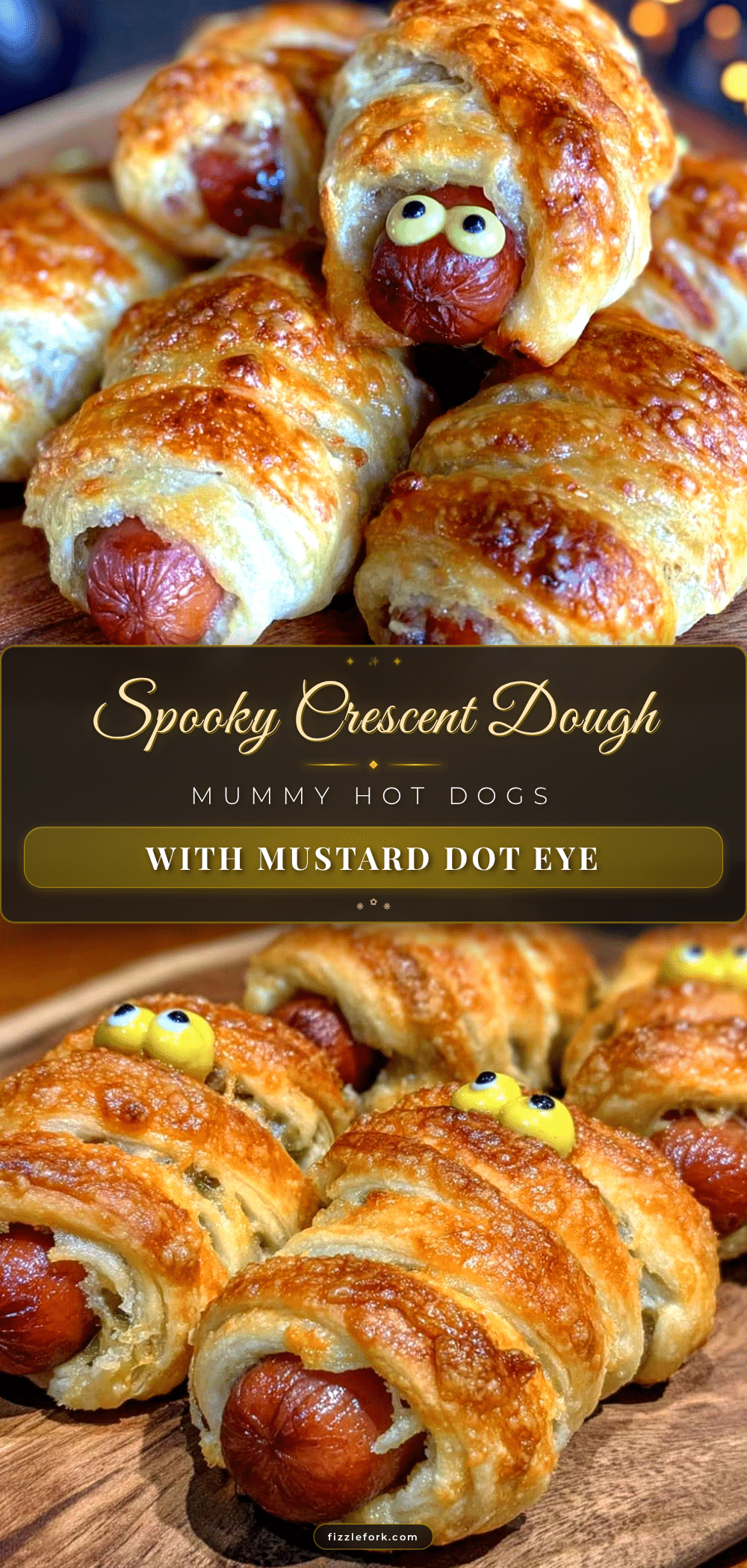 crescent dough mummy hot dogs recipe