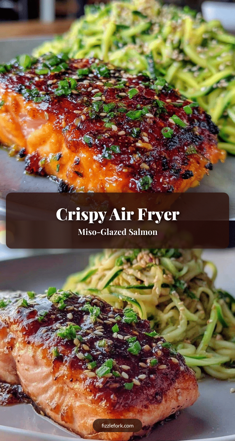 crispy air fryer miso-glazed salmon recipe