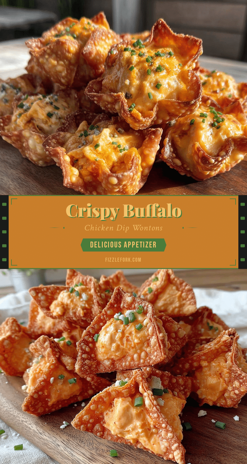 crispy buffalo chicken dip wontons recipe