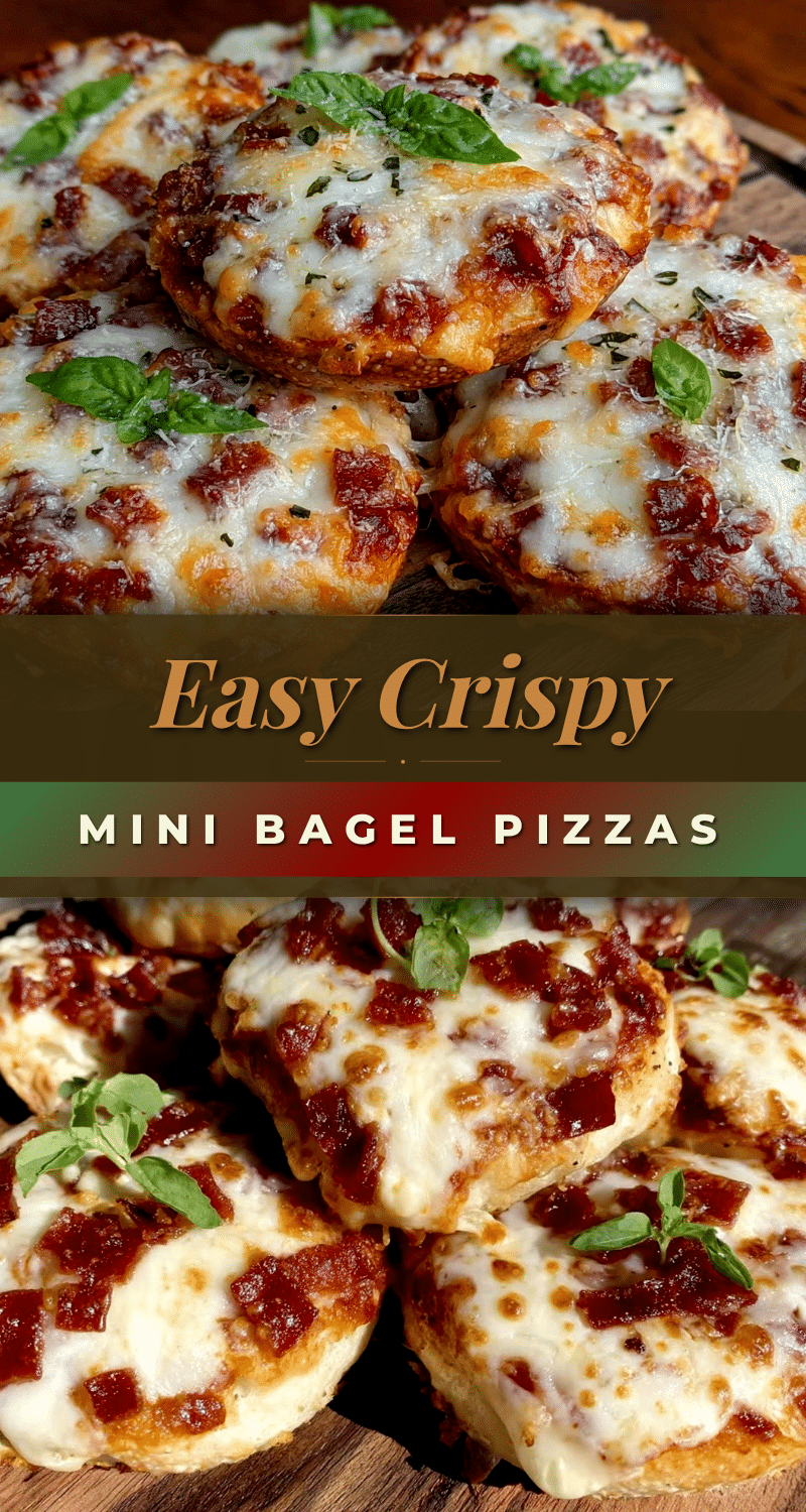 Crispy Mini Bagel Pizzas recipe