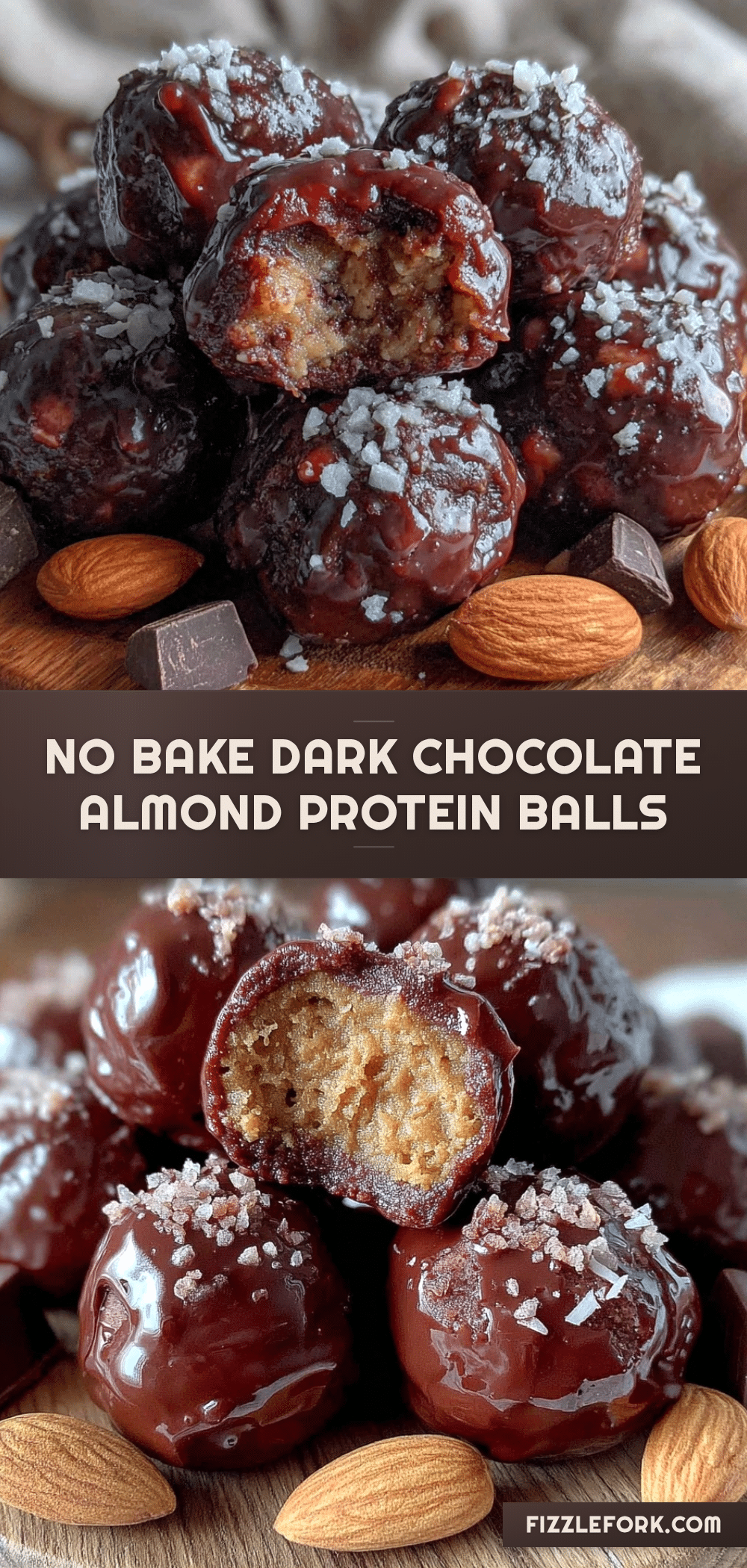 dark chocolate almond butter protein balls recipe