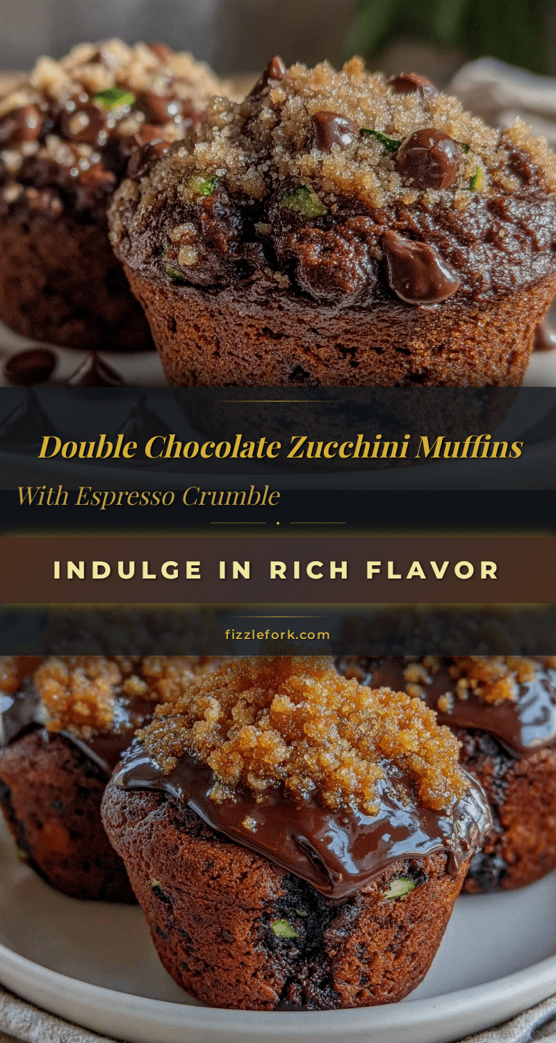 double chocolate chip zucchini muffins recipe