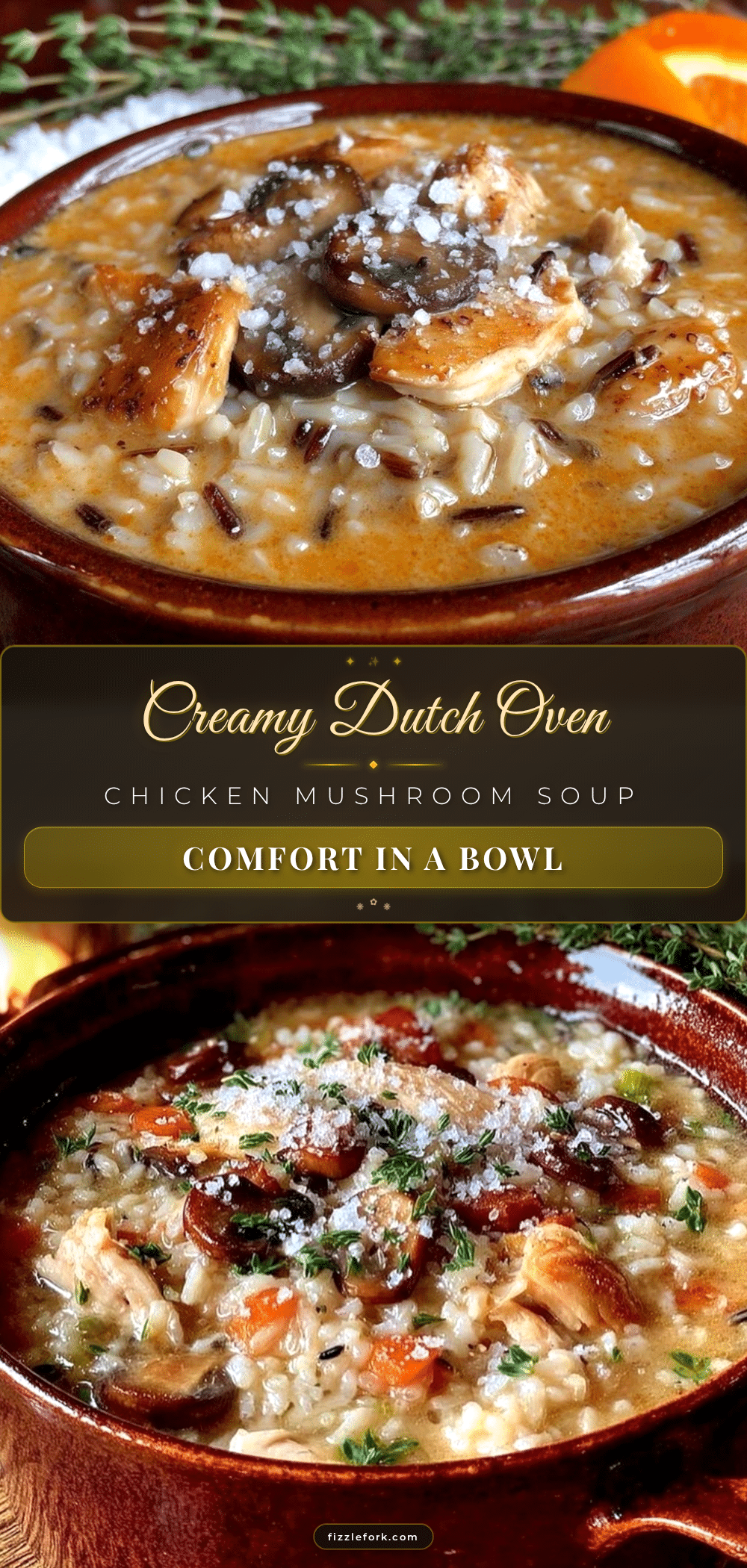 dutch oven chicken and mushroom wild rice soup recipe