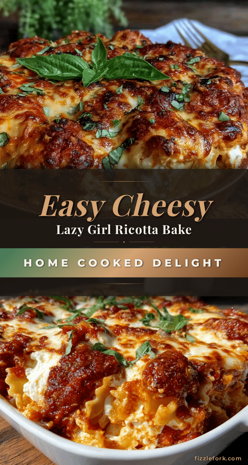 easy cheesy lazy girl ricotta pasta bake recipe