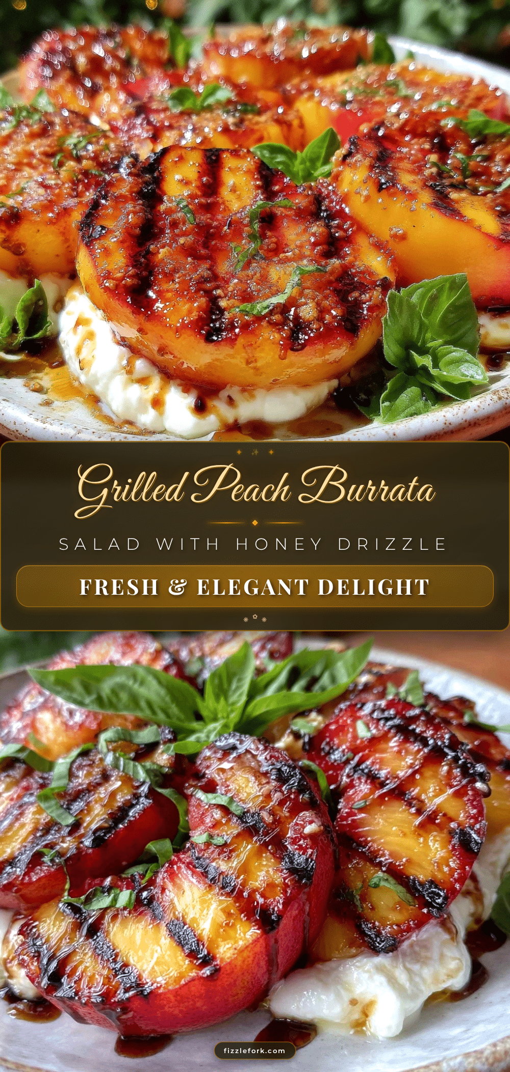 fresh grilled peach burrata salad recipe